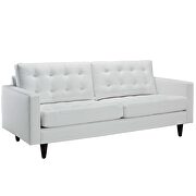 Bonded leather sofa in white additional photo 3 of 4