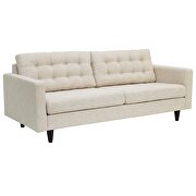 Quality beige fabric upholstered sofa additional photo 3 of 4