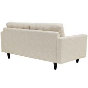 Quality beige fabric upholstered loveseat additional photo 2 of 4