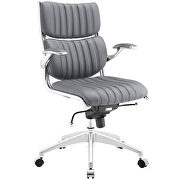 Mid back office chair in gray by Modway additional picture 2
