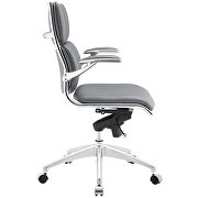 Mid back office chair in gray by Modway additional picture 4