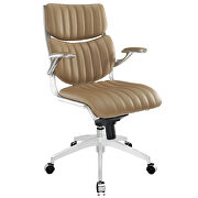 Mid back office chair in tan by Modway additional picture 2