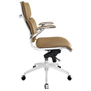 Mid back office chair in tan by Modway additional picture 3