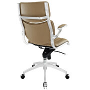 Mid back office chair in tan by Modway additional picture 4