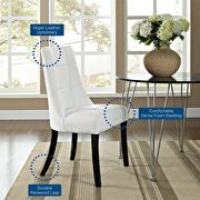 Dining vinyl side chair in white by Modway additional picture 2