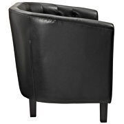 Upholstered vinyl loveseat in black by Modway additional picture 3