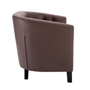 Upholstered vinyl loveseat in brown by Modway additional picture 2