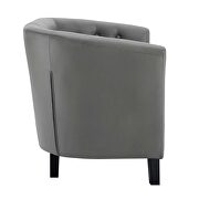 Upholstered vinyl loveseat in gray by Modway additional picture 2