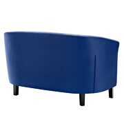 Upholstered vinyl loveseat in navy by Modway additional picture 3