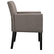 Upholstered fabric armchair in gray additional photo 4 of 4