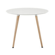 Round dining table in white by Modway additional picture 4