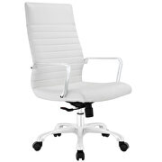 Highback office chair in white by Modway additional picture 4