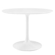 Round wood top dining table in white by Modway additional picture 4