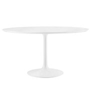 Round wood top dining table in white by Modway additional picture 3