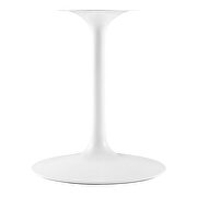 Round wood top dining table in white by Modway additional picture 6
