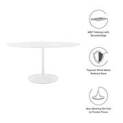 Oval wood top dining table in white by Modway additional picture 7