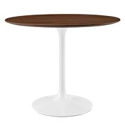 Round dining table in walnut by Modway additional picture 4