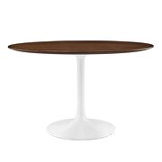 Round dining table in walnut by Modway additional picture 3