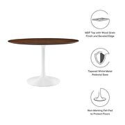 Round dining table in walnut by Modway additional picture 7