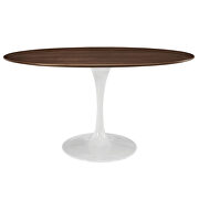 Oval dining table in walnut by Modway additional picture 2