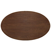 Oval dining table in walnut by Modway additional picture 4