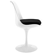 Dining fabric side white chair w black cushion by Modway additional picture 3