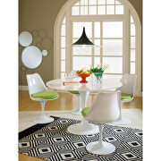 White dining side chair w green cushion by Modway additional picture 2