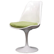 White dining side chair w green cushion by Modway additional picture 6