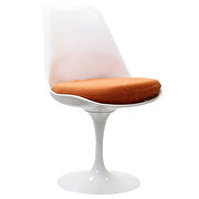 White dining side chair w orange cushion by Modway additional picture 6