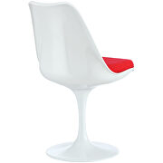Red cushion white dining chair additional photo 4 of 6