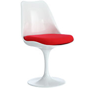 Red cushion white dining chair by Modway additional picture 6