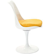 Yellow cushion white side dining chair additional photo 5 of 4