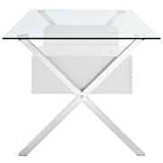 Glass top contemporary computer / office desk by Modway additional picture 3