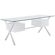 Glass top contemporary computer / office desk by Modway additional picture 4