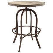 Wood top bar table in brown by Modway additional picture 3