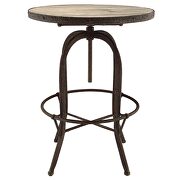 Wood top bar table in brown by Modway additional picture 4