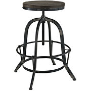 Wood top bar stool in black additional photo 2 of 3