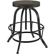 Wood top bar stool in black additional photo 3 of 3