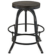 Wood top bar stool in black additional photo 4 of 3