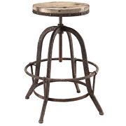 Wood top bar stool in brown by Modway additional picture 2