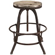 Wood top bar stool in brown by Modway additional picture 4