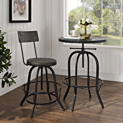 Wood bar stool in black by Modway additional picture 2