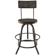 Wood bar stool in black by Modway additional picture 4