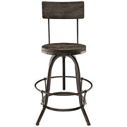 Wood bar stool in black additional photo 4 of 3