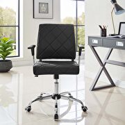 Vinyl office chair in black by Modway additional picture 2