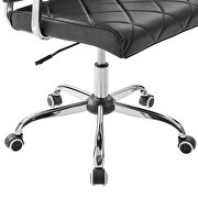 Vinyl office chair in black by Modway additional picture 5