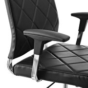 Vinyl office chair in black by Modway additional picture 6