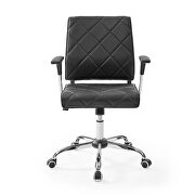 Vinyl office chair in black by Modway additional picture 7