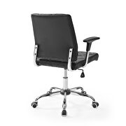 Vinyl office chair in black by Modway additional picture 8