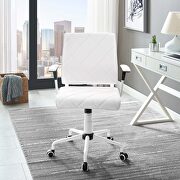 Vinyl office chair in white by Modway additional picture 11